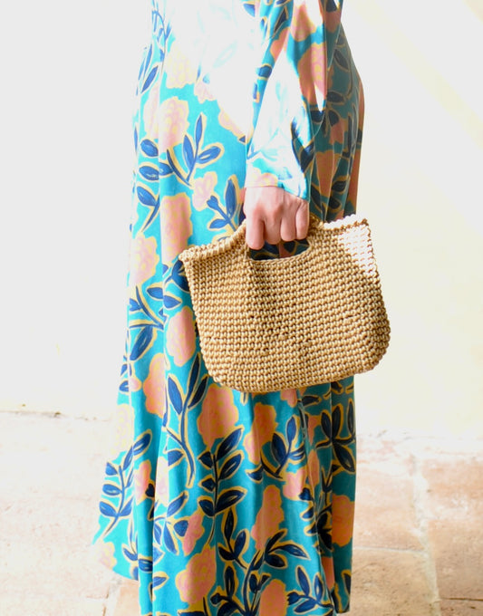 Amira Mini Shopping Crochet Gold