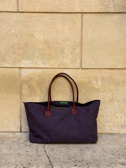 Amira Cabas bag grape/bordeaux