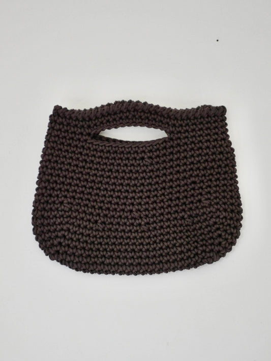 Amira mini shopping all'uncinetto marrone